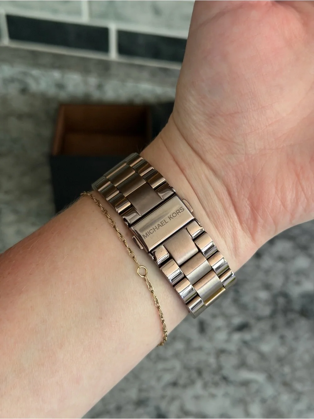 Michael Kors Rose Gold Tone Women's Bracelet Watch with Light Dial